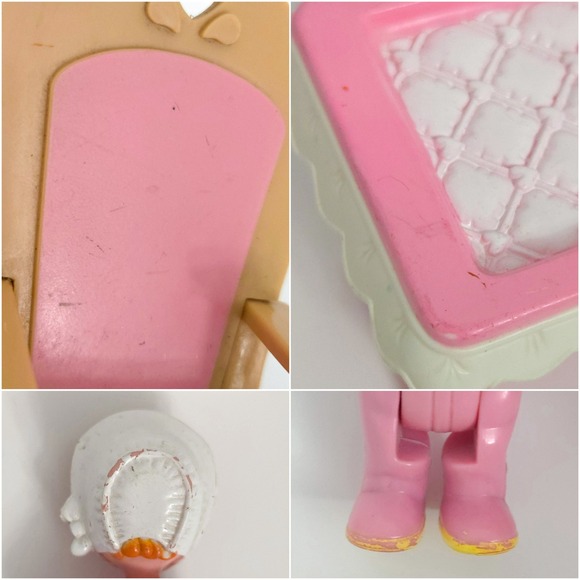 Fisher Price Vintage 90s Loving Family Pink Baby Nursery Dollhouse Furniture - Picture 8 of 9